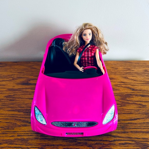 Barbie Convertible Car, Doll, and Accessories Bundle - Picture 2 of 12
